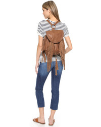 Женский черный кожаный рюкзак от Cleobella