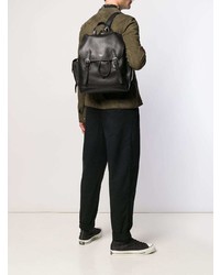 Мужской черный кожаный рюкзак от Mulberry