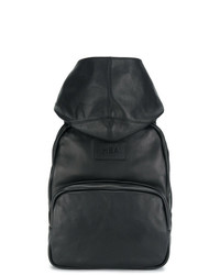 Мужской черный кожаный рюкзак от Hood by Air