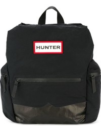 Женский черный кожаный рюкзак от Hunter