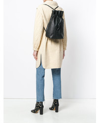 Женский черный кожаный рюкзак от Jerome Dreyfuss