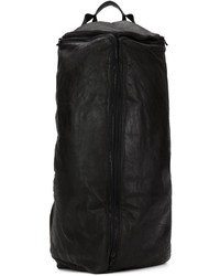 Мужской черный кожаный рюкзак от Julius