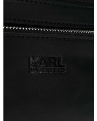 Мужской черный кожаный рюкзак от Karl Lagerfeld