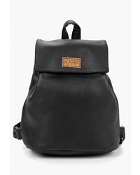 Женский черный кожаный рюкзак от Karp