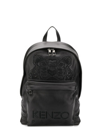 Женский черный кожаный рюкзак от Kenzo
