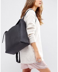 Женский черный кожаный рюкзак от AllSaints