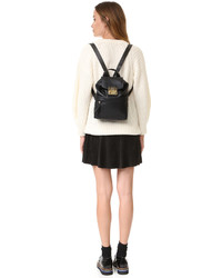 Женский черный кожаный рюкзак от Furla