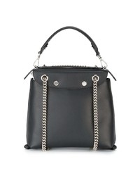 Женский черный кожаный рюкзак от Fendi