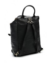 Женский черный кожаный рюкзак от Le camp