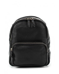 Женский черный кожаный рюкзак от Le camp