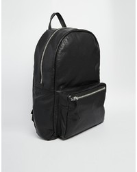 Женский черный кожаный рюкзак от American Apparel