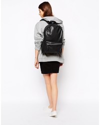 Женский черный кожаный рюкзак от American Apparel