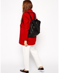 Женский черный кожаный рюкзак от Asos