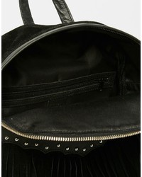 Женский черный кожаный рюкзак от Asos