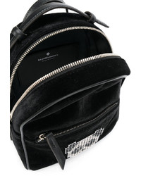 Женский черный кожаный рюкзак от Les Petits Joueurs