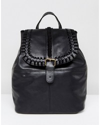 Женский черный кожаный рюкзак от Liquorish