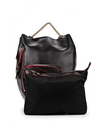 Женский черный кожаный рюкзак от Liu Jo