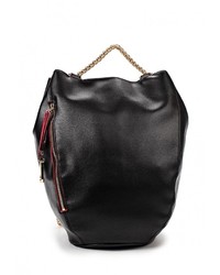Женский черный кожаный рюкзак от Liu Jo