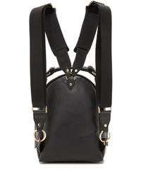 Женский черный кожаный рюкзак от MSGM