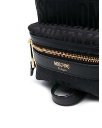 Мужской черный кожаный рюкзак от Moschino