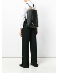 Женский черный кожаный рюкзак от Maison Margiela