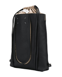 Женский черный кожаный рюкзак от Maison Margiela