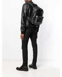 Мужской черный кожаный рюкзак от Billionaire