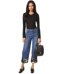 Женский черный кожаный рюкзак от Foley + Corinna