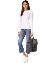 Женский черный кожаный рюкзак от Deux Lux