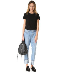 Женский черный кожаный рюкзак от Rebecca Minkoff