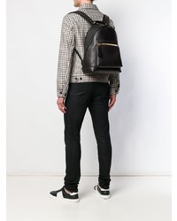 Мужской черный кожаный рюкзак от Tom Ford