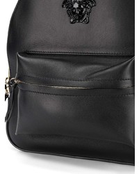 Женский черный кожаный рюкзак от Versace