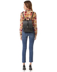 Женский черный кожаный рюкзак от Meli-Melo