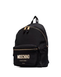 Мужской черный кожаный рюкзак от Moschino