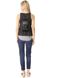 Женский черный кожаный рюкзак от Rebecca Minkoff