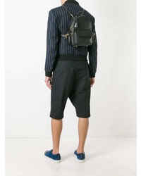 Мужской черный кожаный рюкзак от Buscemi