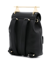 Женский черный кожаный рюкзак от M2Malletier