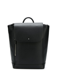 Мужской черный кожаный рюкзак от Montblanc