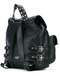 Женский черный кожаный рюкзак от RED Valentino