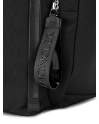 Мужской черный кожаный рюкзак от Moncler