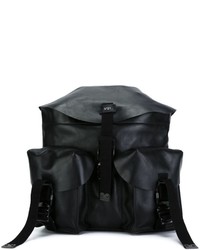 Женский черный кожаный рюкзак от No.21