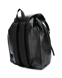 Мужской черный кожаный рюкзак от Saint Laurent