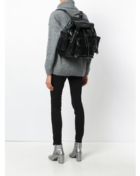 Женский черный кожаный рюкзак от Saint Laurent