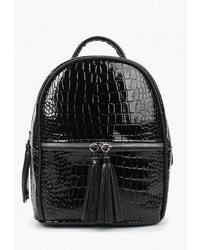 Женский черный кожаный рюкзак от Olio Rosti