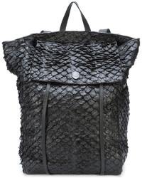 Женский черный кожаный рюкзак от OSKLEN