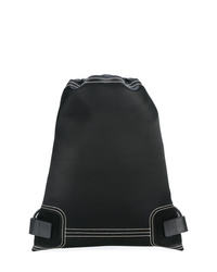 Женский черный кожаный рюкзак от Paco Rabanne