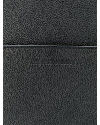 Мужской черный кожаный рюкзак от Emporio Armani