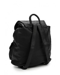 Женский черный кожаный рюкзак от Paolo