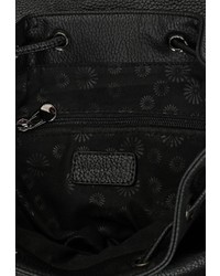 Женский черный кожаный рюкзак от Paolo