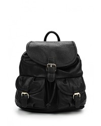 Женский черный кожаный рюкзак от Paolo
